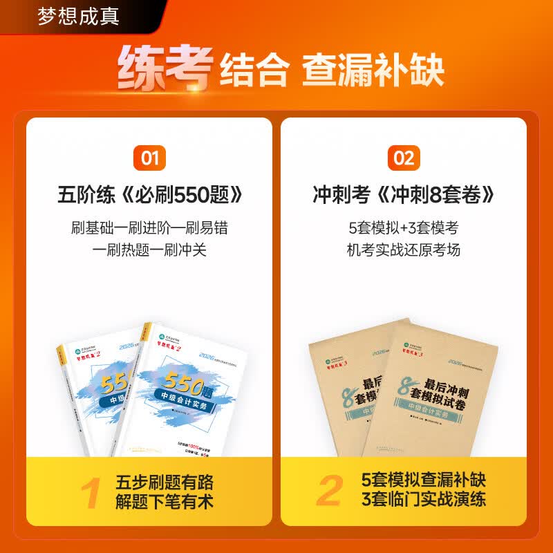 官方现货 正保会计网校中级会计2026教材考试梦23必刷550题最后冲刺8套模拟试卷中级会计实务财务管理经济法历年真题冲刺刷题库图书 中级经济法 2026中级会计师