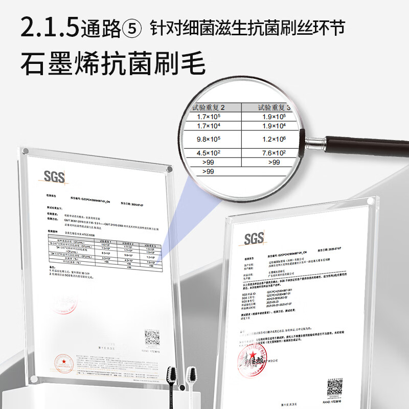Sweetrip成人中硬毛抗菌去烟渍牙刷宽头男士专用去黄去渍成人牙刷 中硬毛去渍牙刷 4支