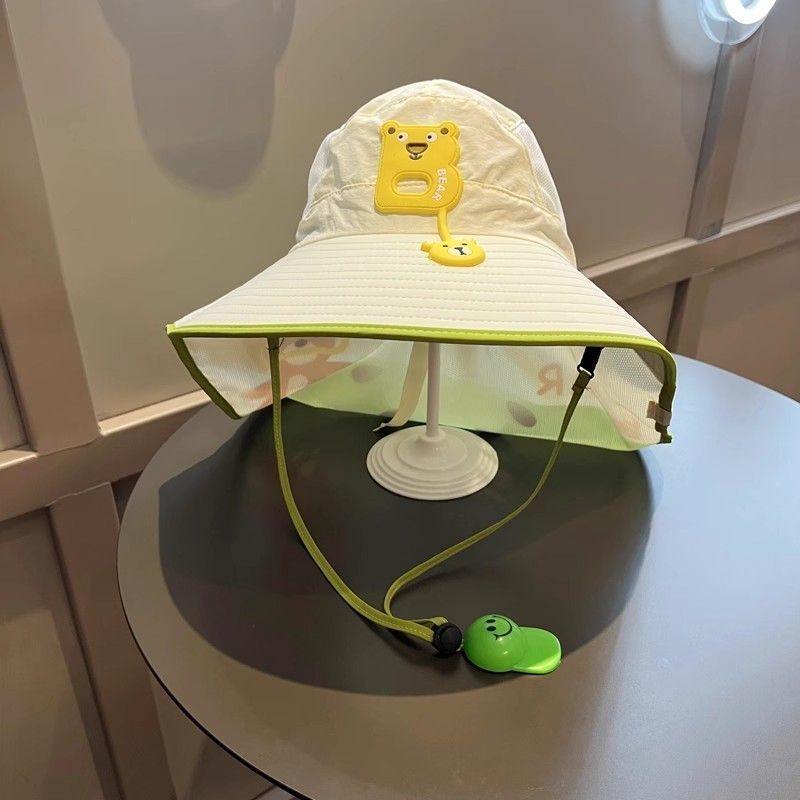 L小红书同款儿童夏季AA R款粉色 儿童防晒帽