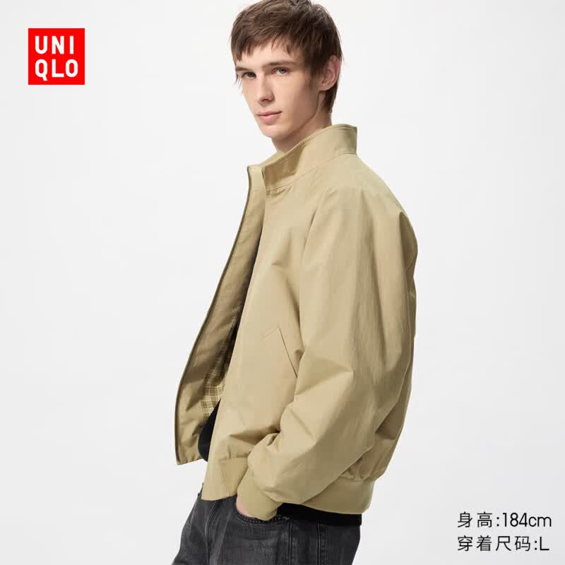 优衣库男装女装哈灵顿茄克/早春外套夹克26春夏新款484610 487318 484610/32深米色 M