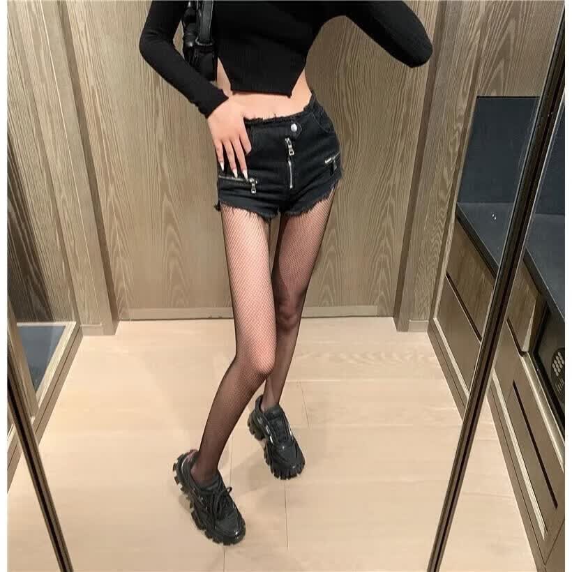 渔网袜jk丝袜暴击黑丝流行防 勾丝打底裤袜子网衣丝袜 渔网袜-烫钻款-1条