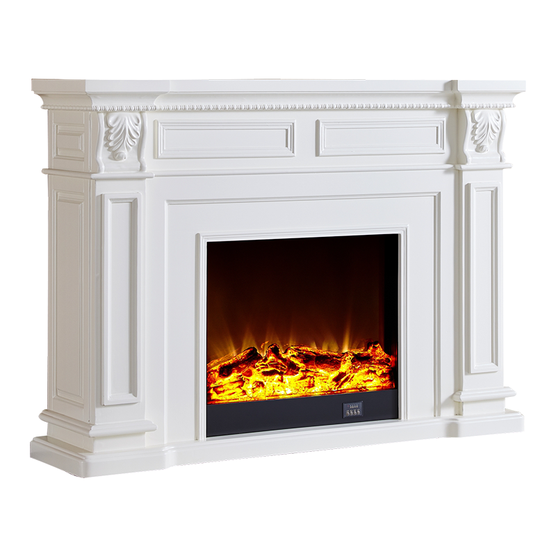 喜之焰工厂 2米欧式壁炉装饰柜1.5米定制壁炉架电子装饰取暖电壁炉芯仿真火美式壁炉电视柜家用1906 象牙白+装饰炉芯 长1500*厚380*高1100mm