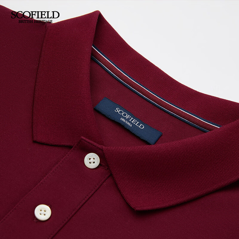 Scofield男装26年夏季新款弹力亲肤通勤品质翻领休闲短袖POLO衫男 红色 XL (180)