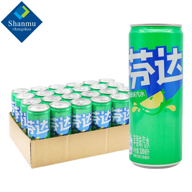 可口可乐芬达330ml*24罐汽水摩登听罐装苹果碳酸饮料整箱批 【330ml*24听】摩登罐芬达苹果味