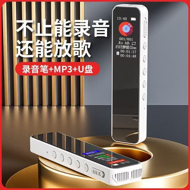 小米芯小型录音笔专业高清降噪小随身超长待机录音器一键录音高清录音取证高清记录律师专用迷你会议纪要 黑色【15级降噪】 无内存卡【需要自备才能录音】