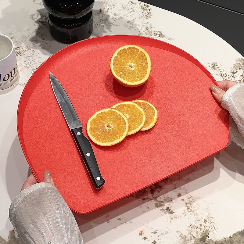 溥畔TPU抗菌防霉菜板切菜板半圆形案板双面厨房无痕砧菜板 粉色大号双面可用+防霉抗菌