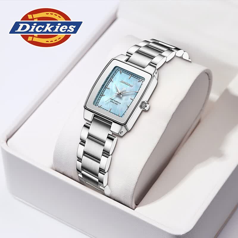 Dickies小众小方表新款ins石英腕表高级感防水手表女款轻奢时尚百搭女表 250F60LYXCL-778DS-2SSY