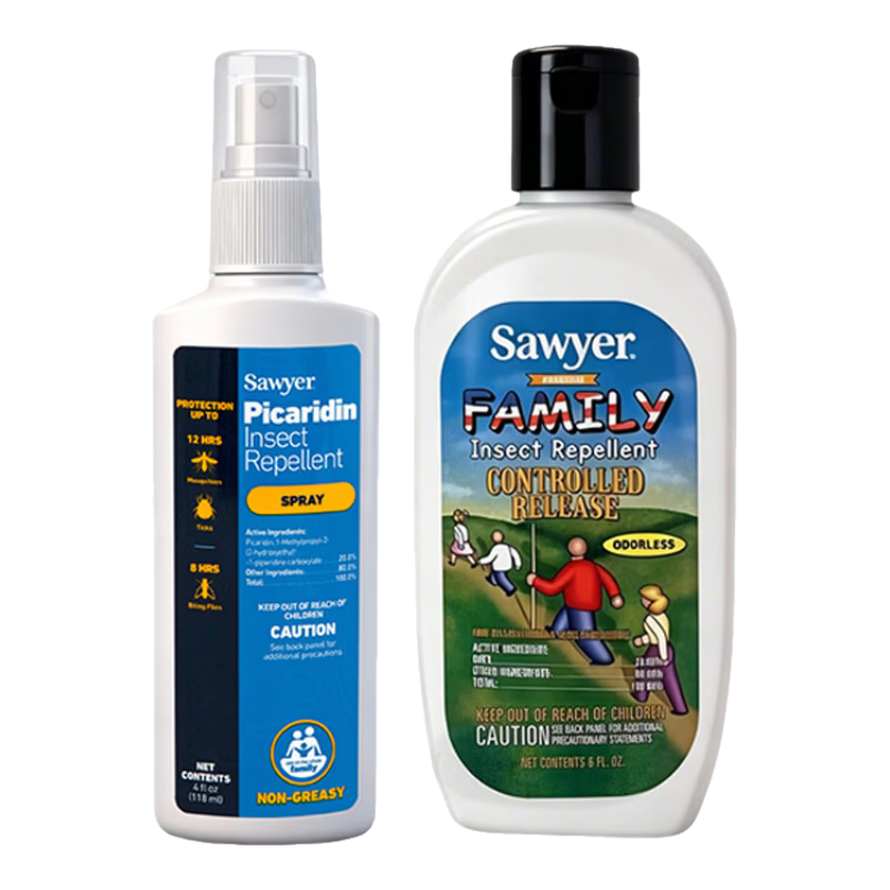 SAWYER【驱蚊组合】索耶派卡瑞丁驱蚊喷雾118ml/瓶+驱蚊乳液177ml/瓶