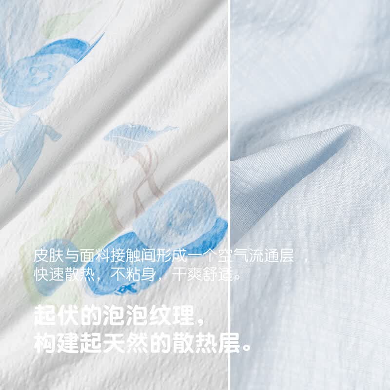 匹鲁PILOO夏凉被家用双人A类抗菌空调被可机洗夏季午睡透气薄被子被芯 莓有烦恼(单夏被)110*150cm