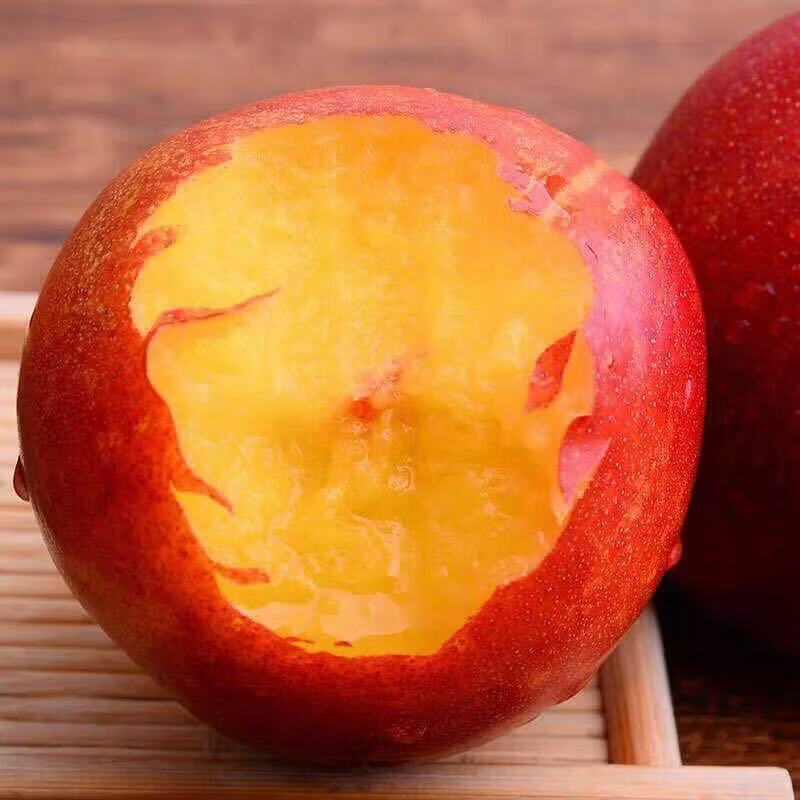 果食鲜丰山东黄心红油桃新鲜水果蜜桃桃子脆桃脆甜多汁 净重4.5斤精品中果【每斤6-8个】
