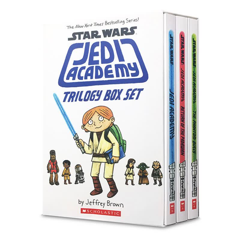 星球大战绝地学院（3册） Star Wars Jedi Academy Trilogy Box Set 黑白漫画 冒险章节桥梁故事书 进口原版 英文书