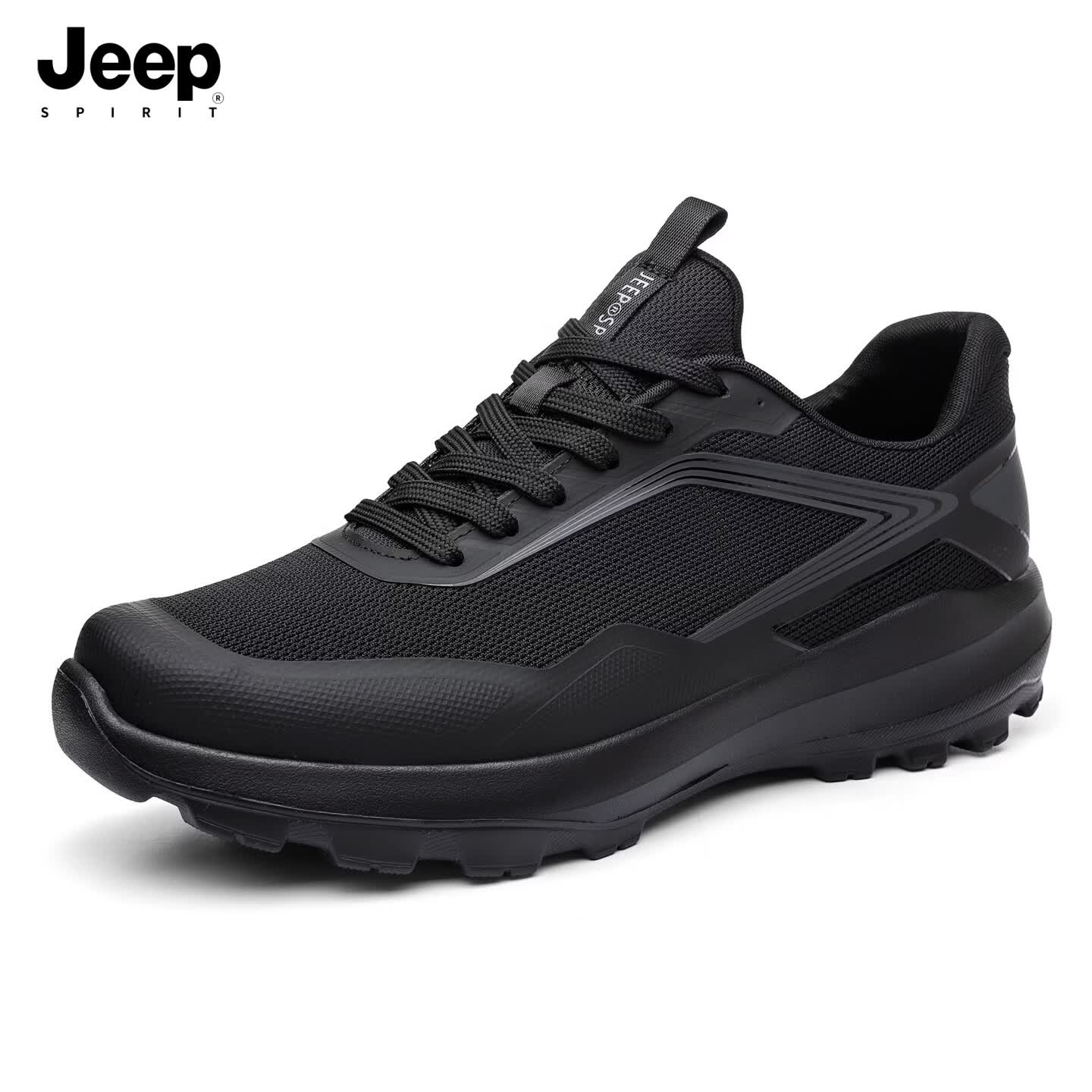 JEEP SPIRIT吉普男鞋通勤跑步鞋男老爹休闲鞋男透气运动鞋男 117D 石墨黑 42