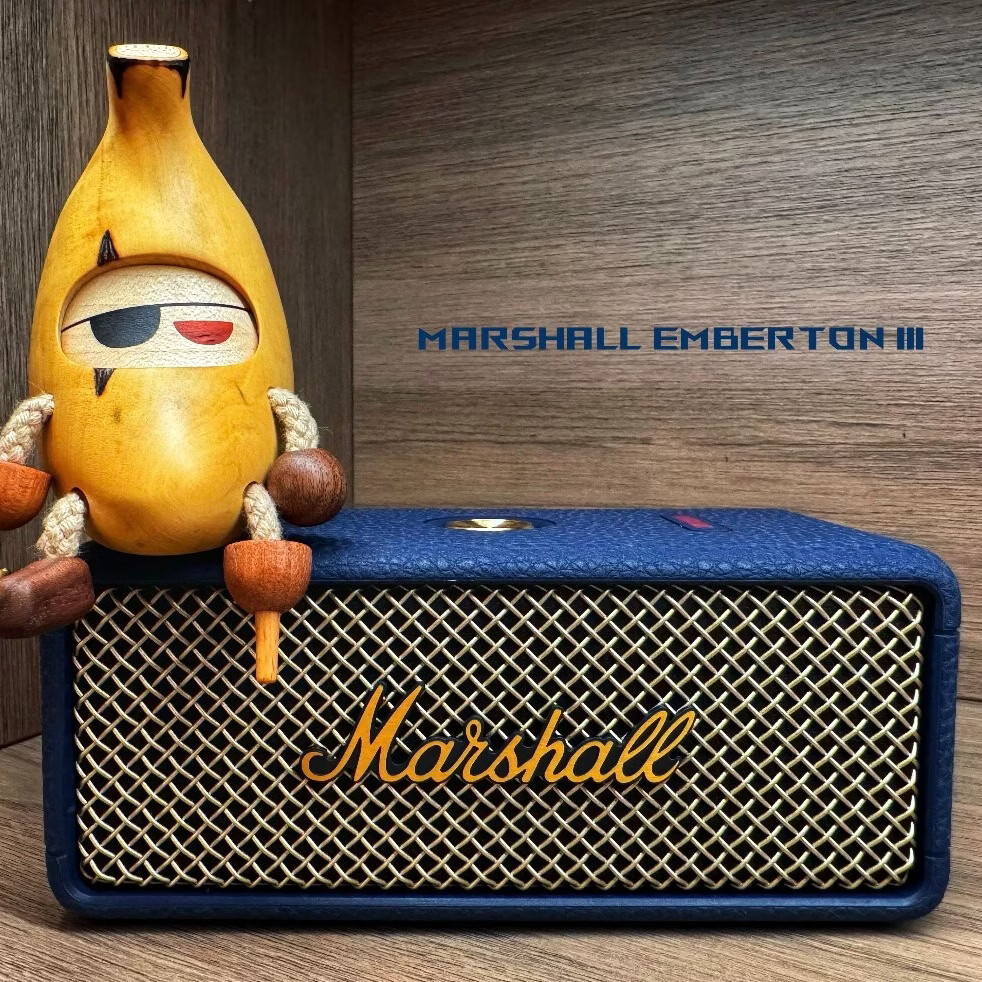 marshellEMBERTON III马歇尔三代无线蓝牙音箱户外长续航桌面音响高颜值礼物便携式防水防尘重低音炮播放器 爆款三代午夜蓝