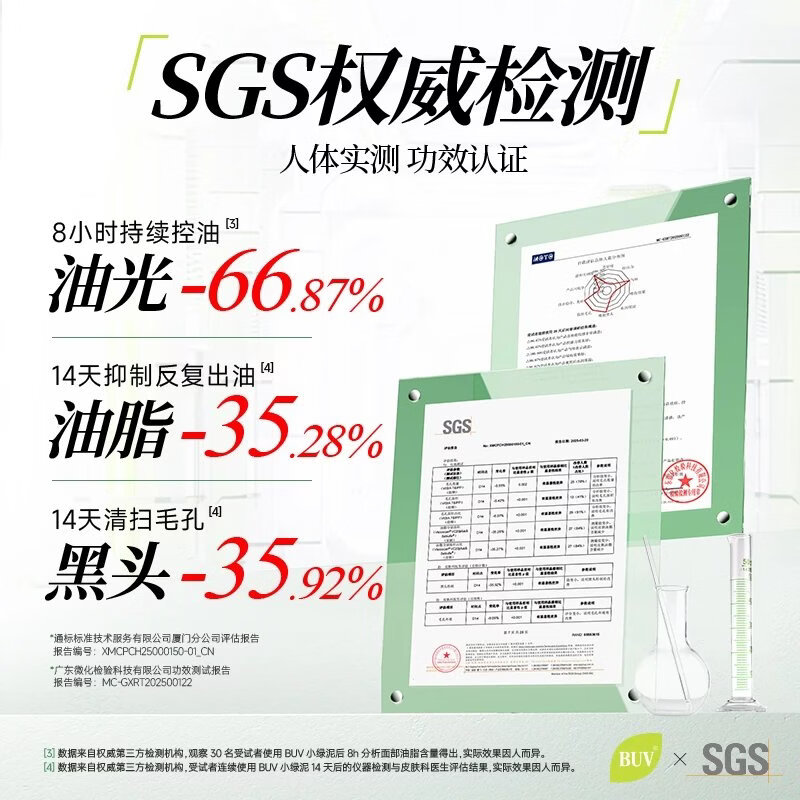 BUV蔡徐坤小绿泥叶绿素氨基酸洗面奶控油去黑头收毛孔洁面深层清洁 【2支】蔡徐坤代言 升级款