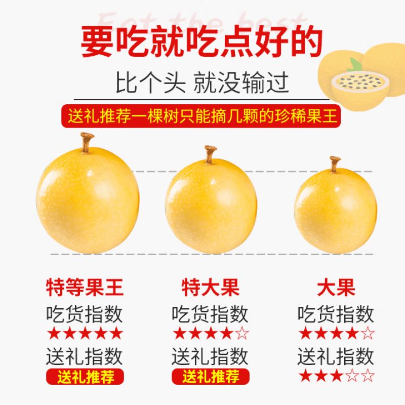 京遇良橙钦密9号百香果 黄金百香果新鲜水果礼盒当季水果生鲜 净重5斤特大果【90克起】