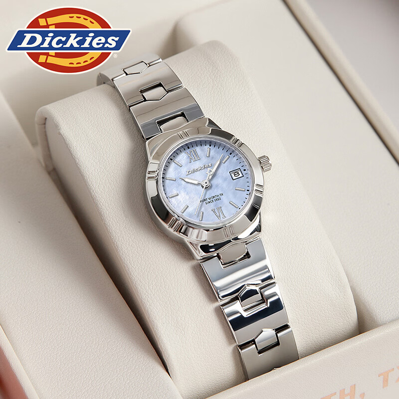 Dickies手表女表时尚百搭石英表新款ins轻奢小众腕表简约女送女生日礼物 250F60LYXCL-775DS-2SSY