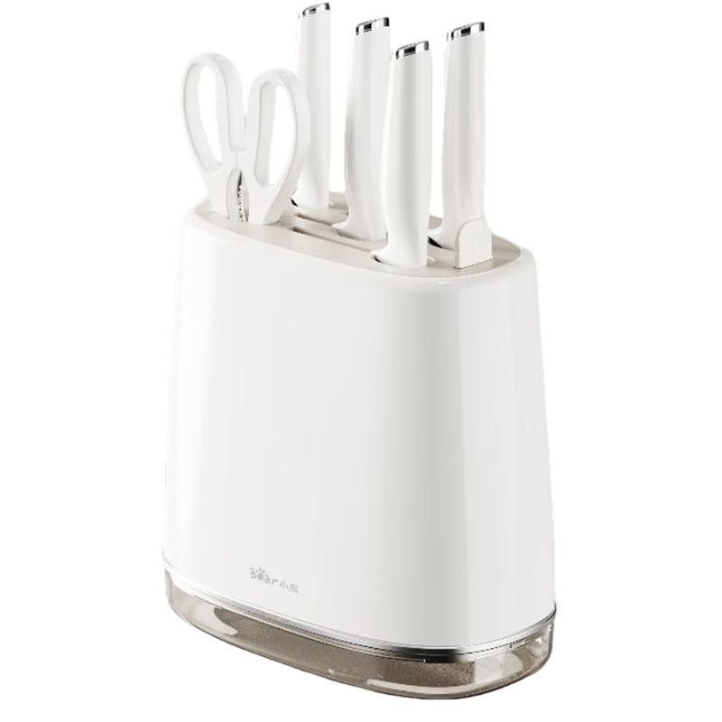 小熊（Bear）白海豚钛净刀具套装6件套 家用菜刀厨房刀具全套 水果刀切菜刀 辅食刀具钛刀CP-JP047