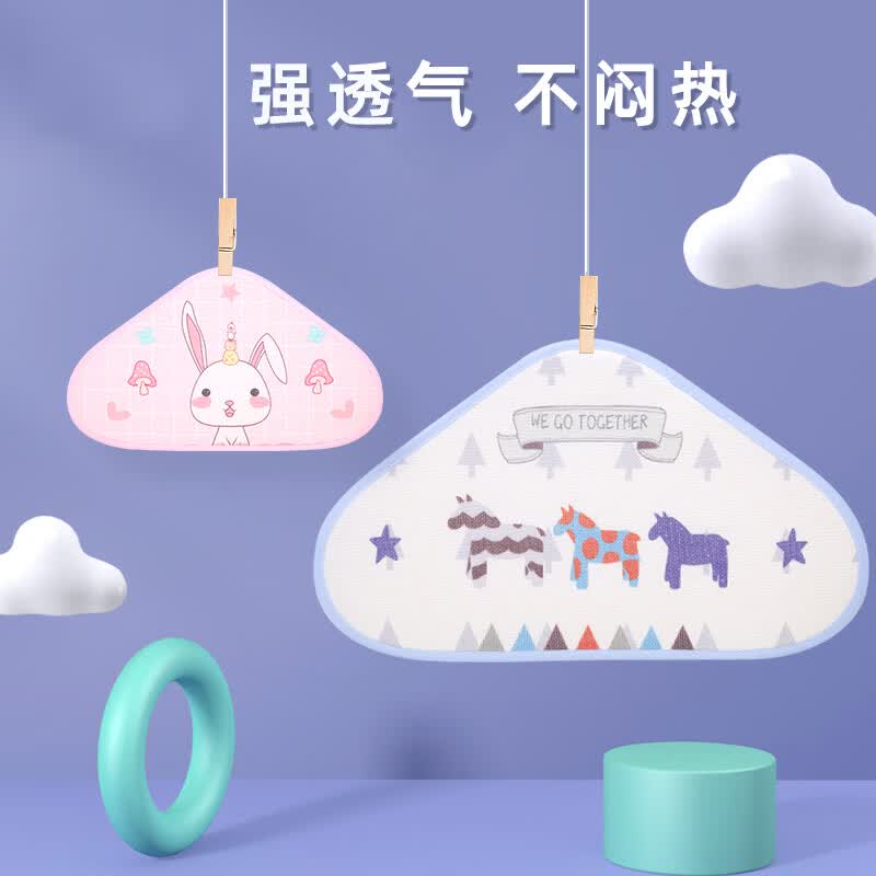 boxbaby婴儿云片枕新生儿宝宝天丝云感枕可水洗吸汗透气四季通用0高度 云枕片-小飞象(0高度)
