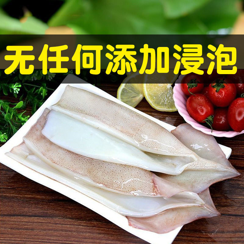 【免清理】鱿鱼整只海鲜鲜活新鲜冰鲜水产鱿鱼筒鱿鱼圈火锅食材 5斤装