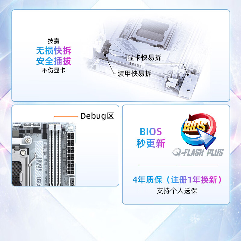 技嘉 迷你雕X870I AORUS PRO ICE WIFI7 DDR5 图 5