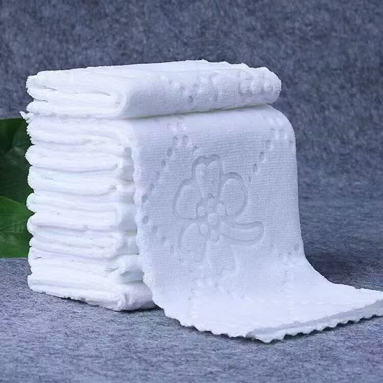 厨房洗碗巾擦手布白色不掉毛酒店一次性毛巾抹布餐桌小毛巾餐饮 【5条装】小餐巾