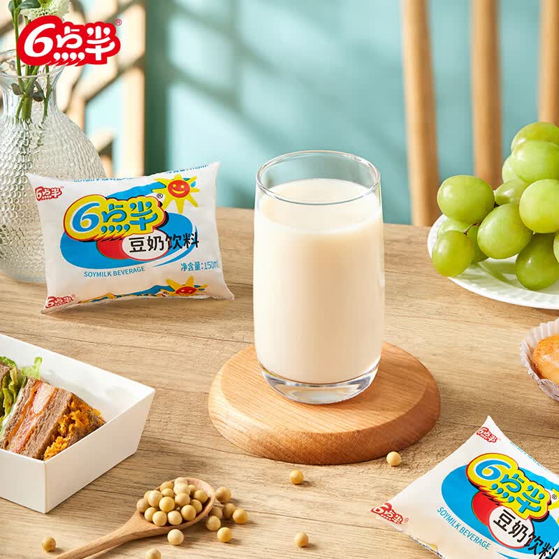 6点半六点半豆奶150ml*30袋整箱经典童年豆奶广西童年豆奶植物蛋白饮料 六点半经典原味150mL*30袋配吸管