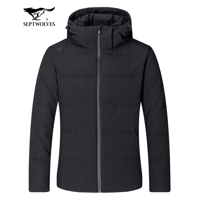 七匹狼【狼族部落】羽绒服男士冬季厚款鹅绒保暖外衣户外连帽可拆外套