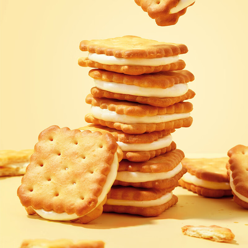 味滋源柠檬味夹心饼干250g早餐食品办公室小吃下午茶点心休闲零食 柠檬夹心饼干250g*3箱