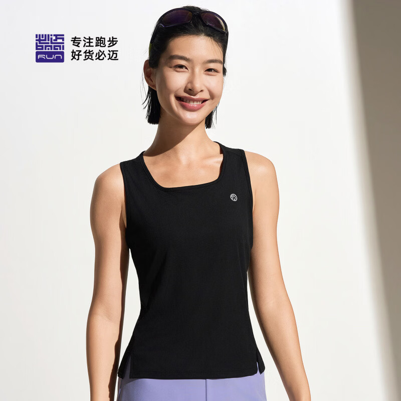 必迈（bmai）春夏运动速干训练背心男女马拉松跑步无袖透气T恤多巴胺背心 经典黑【女】2026新配色 S