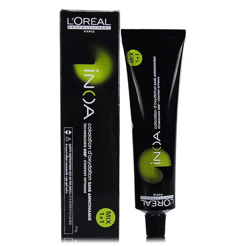 欧莱雅（LOREAL）伊诺雅无味染发剂植物染膏60g 天然温和不刺激焗油 3.0自然黑色