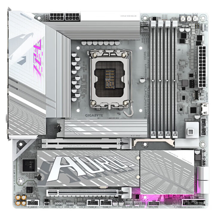 技嘉 Z890M 战鹰AORUS ELITE WIFI7小雕 冰雕 图 5