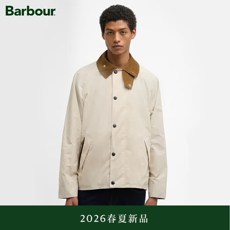 Barbour【春夏新品】 Icons Transport 男士无蜡夹克 燕麦色 M