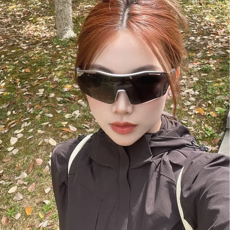 派尼英菲春夏季登山护目镜男女款潮防风防晒爬山运动骑行眼镜紫外线墨镜 枪框灰片