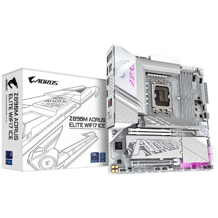 技嘉 Z890M 战鹰AORUS ELITE WIFI7小雕 冰雕 图 8