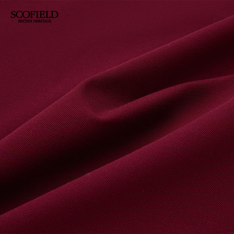 Scofield男装26年夏季新款弹力亲肤通勤品质翻领休闲短袖POLO衫男 红色 XL (180)