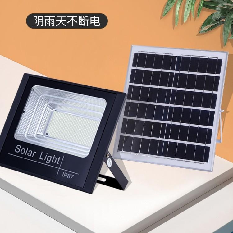 追拓太阳能灯户外庭院照明灯投光灯防水人体感应太阳能板路灯探照灯 【150W高亮】（114珠）遥控+光控+时控 线长10米