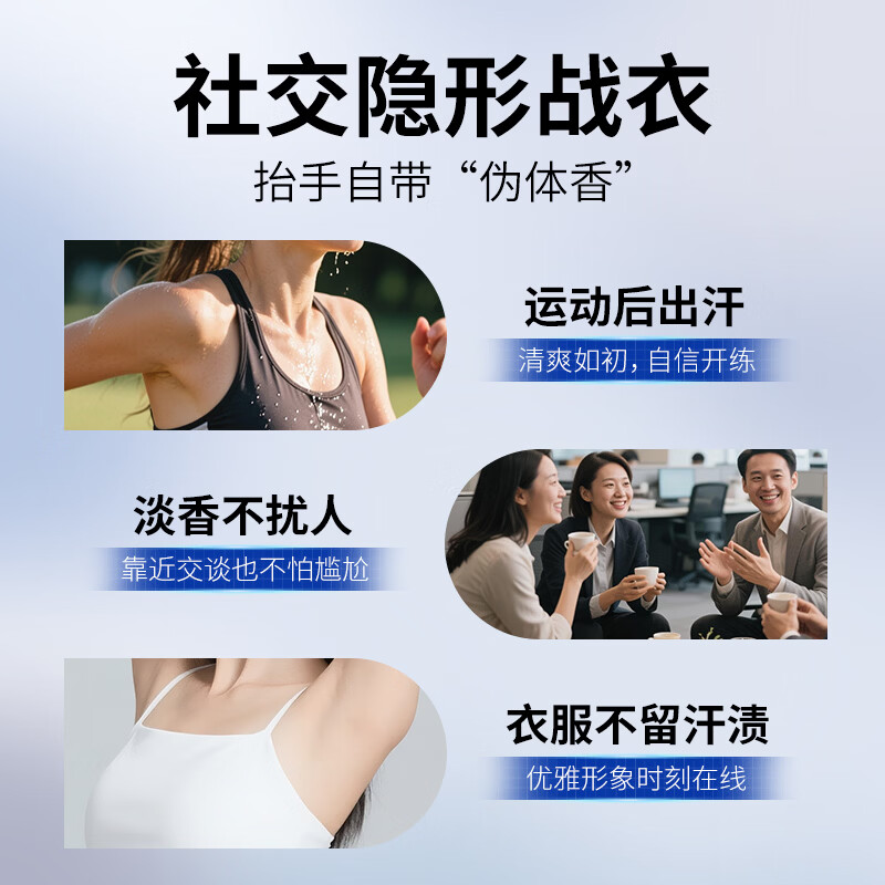 韩伦美羽氯化羟铝香体净腋霜去味止汗露下非永除狐臭女官方旗舰店 6支 20g