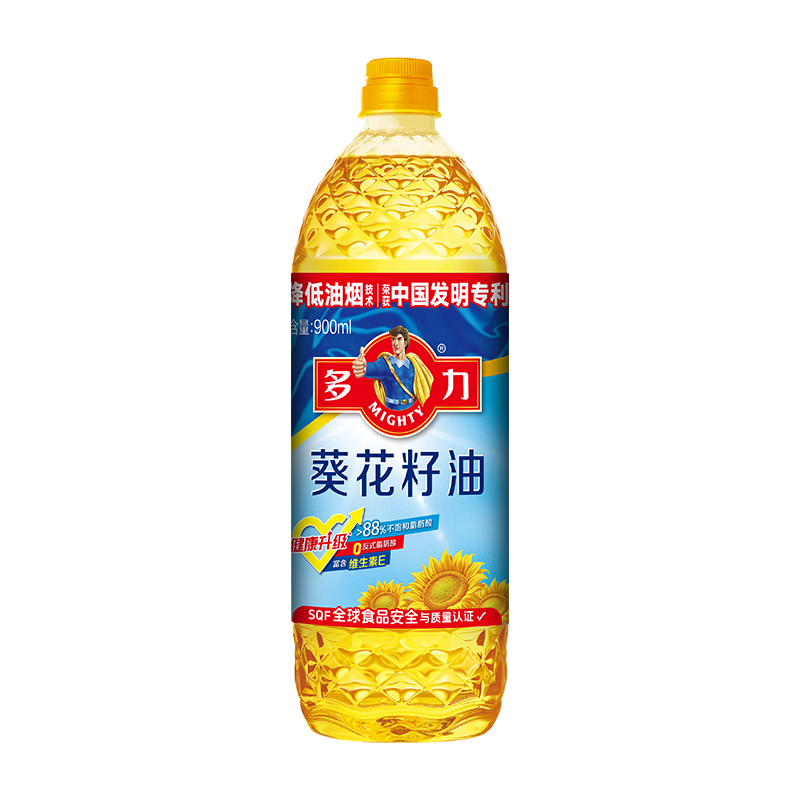 多力葵花籽油900ml 食用油小瓶零反式脂肪酸