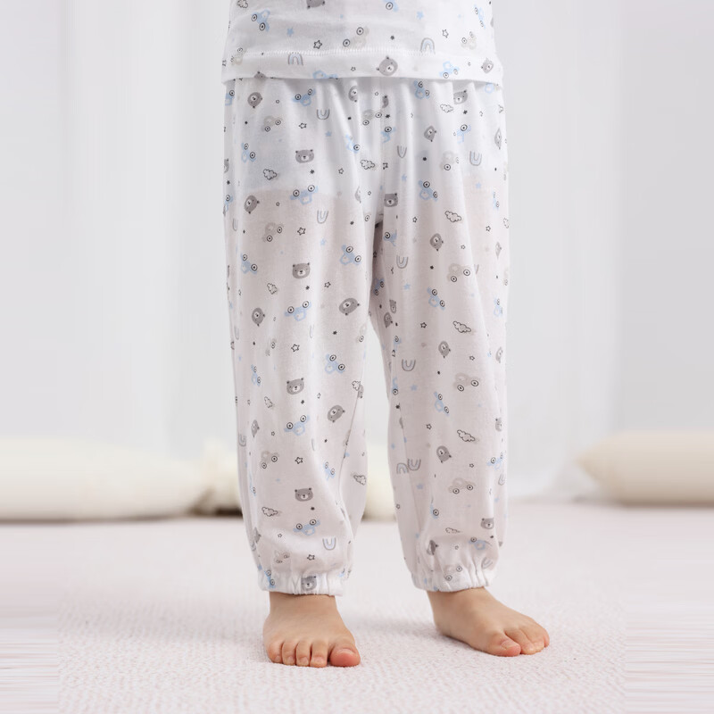 丽婴房（Les enphants）【天丝】2026夏新款儿童睡裤天丝儿童抖抖裤百搭休闲长裤家居裤 森林与马【61.3%棉+38.7%莱赛尔】 120 cm 【建议4-6岁】