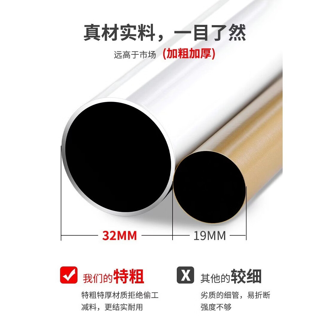 接运猫挂衣架落地卧室简易晾衣架子移动家用室内房间衣服衣帽架杆式小型 真材实料，一目瞭 瞭然特粗32mm管径