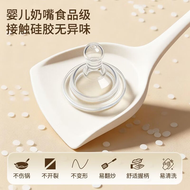 兴刃硅胶锅铲食品级厨具汤漏勺三件套家用铲子不粘锅炒菜专用铲子 加长款【汤勺+锅铲+漏勺】