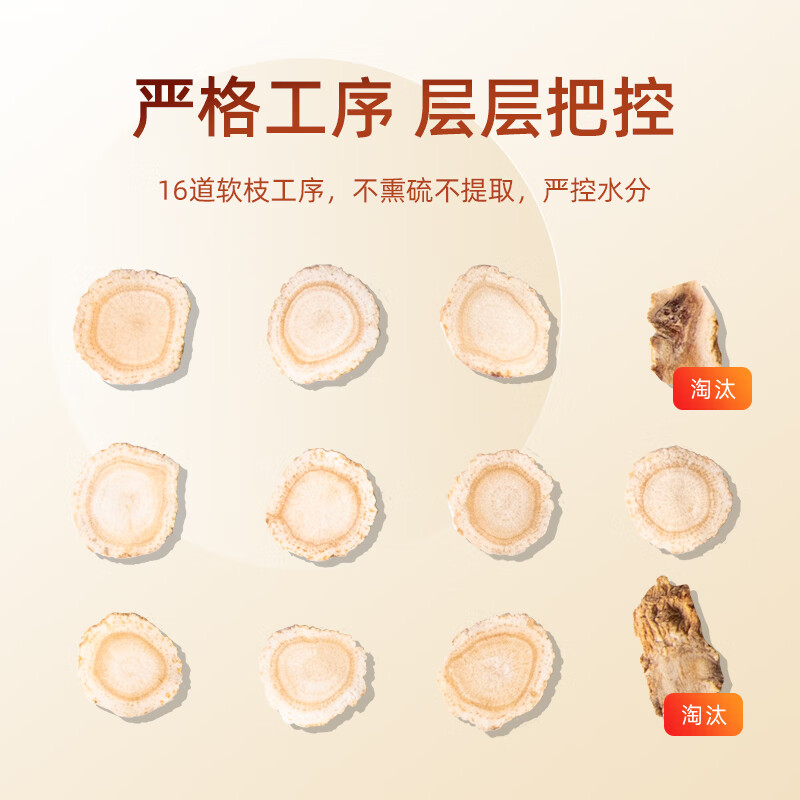 中甄道地西洋参礼盒文登西洋参切片滋补礼品送父母长辈中老年人抗疲劳佳品 16mm 65g*2罐 亚克力礼盒装