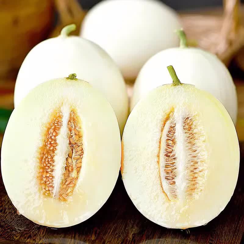 好柿抱抱现摘现发陕西阎良甜瓜新鲜水果当季头茬白皮香瓜蜜瓜脆甜 陕西阎良甜瓜 净重4.5斤-5斤 3-6枚