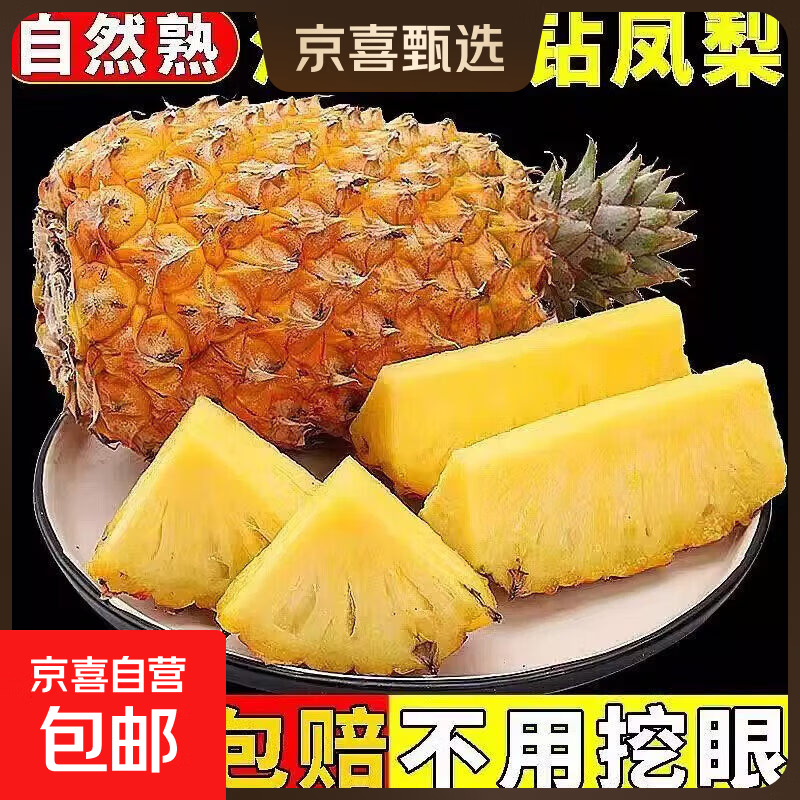 【新鲜直达】海南正宗金钻凤梨手撕凤梨应季新鲜水果大果多汁 1粒 净重0.8-1.2斤