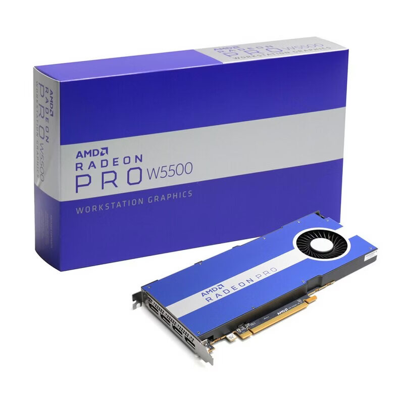 AMD RYZENAMD RADEON PRO W5500 8GB图形专业显卡DP接口SW设计CAD制图 W5500      8GB