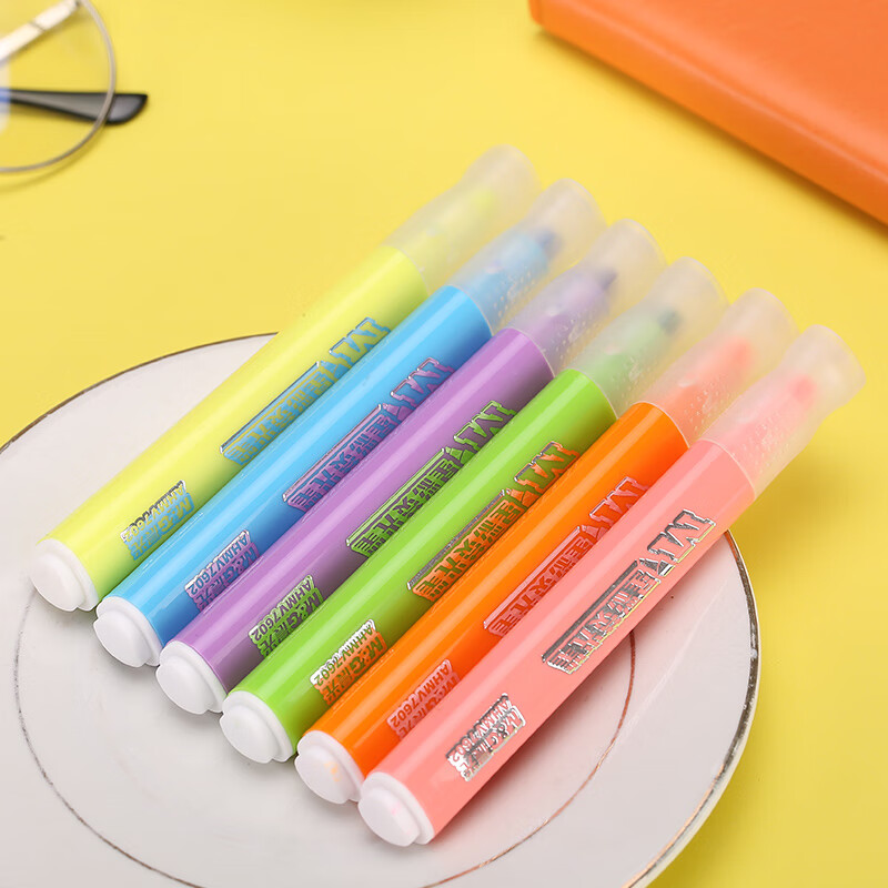 晨光(m&g)文具6色荧光笔 经典单头记号笔 醒目重点标记笔 星彩系列