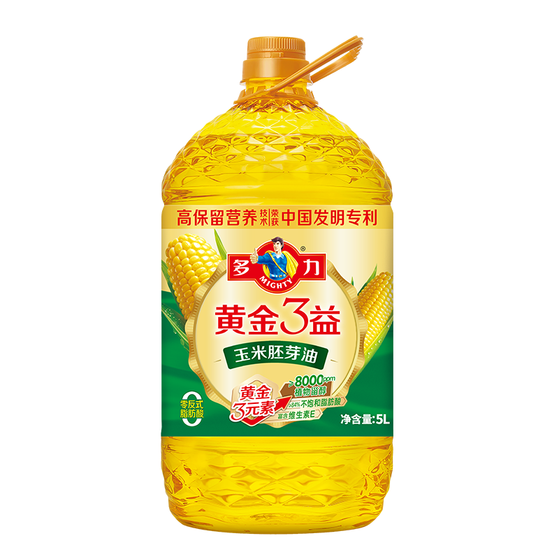 多力黃金3益玉米油5L 食用油 含維生素a