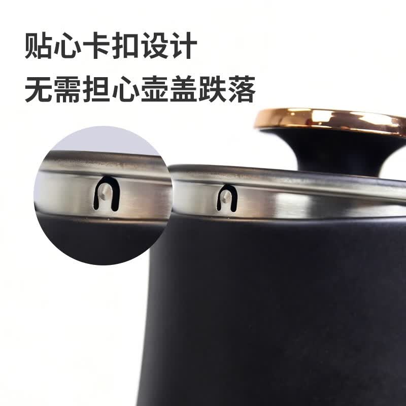 鲸可全自动手冲咖啡壶家用商用电热烧水壶不锈钢长嘴手冲壶泡茶艺壶 0.8L 新款手冲泡茶咖啡壶
