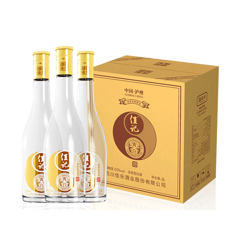 佳记新青白酒2025版 老窖池酿造浓香型纯粮白酒 52度 500mL 1瓶