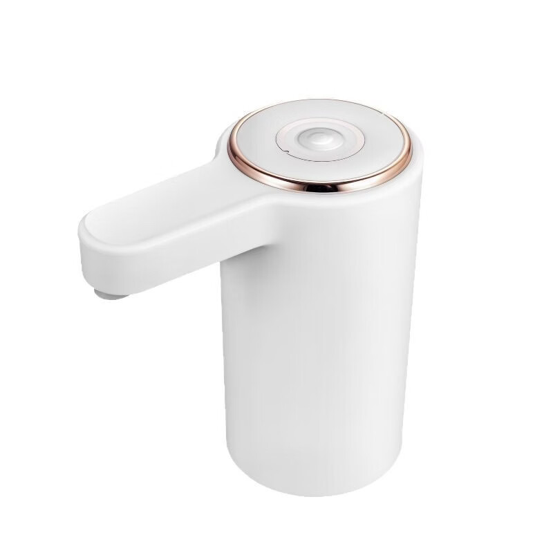 洋臣桶装水抽水器电动吸水机家用饮水机矿泉水自动上水器压水器抽水泵 长续航-玫瑰金白色【1个装】